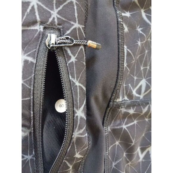 Lululemon Women's 8 Waistband Stretch Sweat Yoga Capri Zip Media Pocket Thunder - Picture 13 of 13